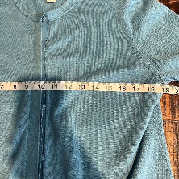 Coldwater Creek Cardigan Sweater Womens Large Silk Blend Button Up Top​ - Picture 6 of 7